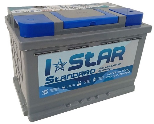Аккумулятор I-STAR, 12 В, 75 А/ч, 800 А, артикул I077 271 07 0 R